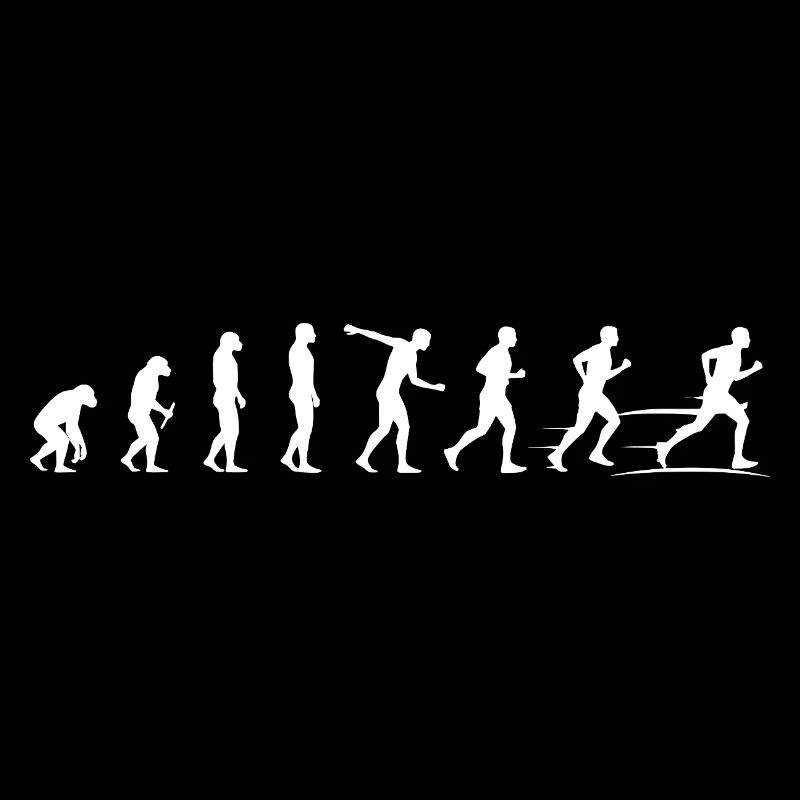 Evolution der Bewegung - Läufer Marathon 