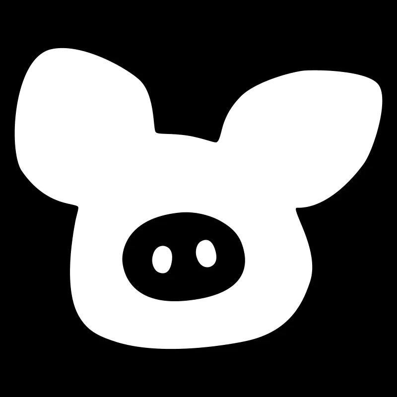 Pig Head Vector Farm Happiness Animal Love