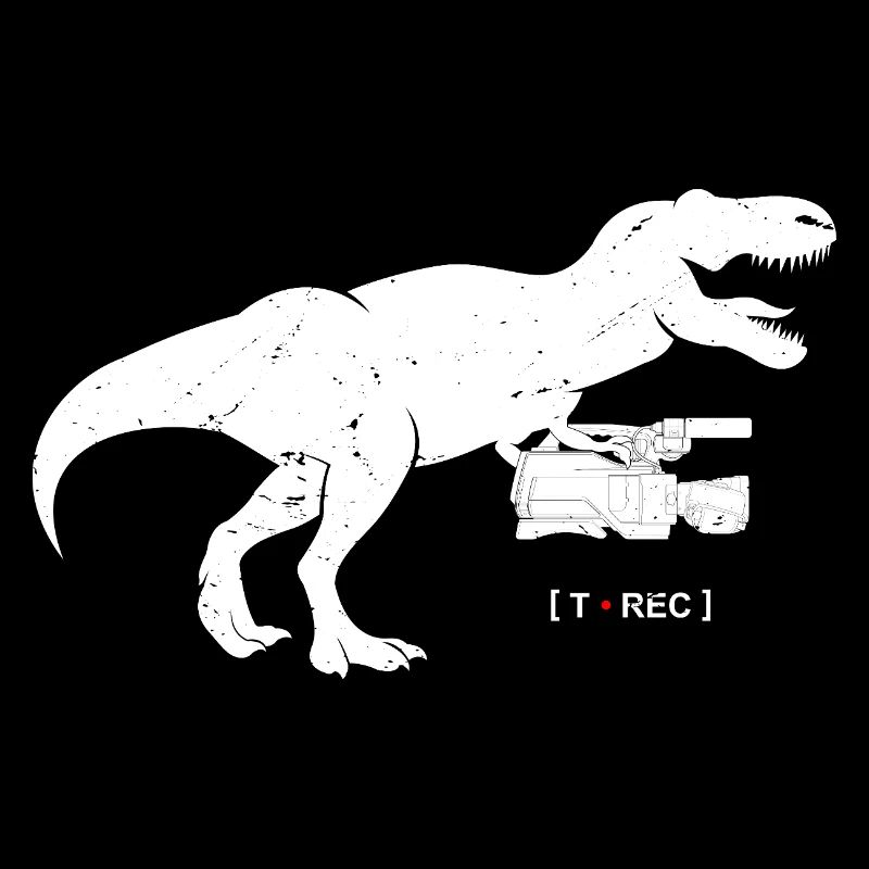 T-Rex Retro Recorder Silhouette
