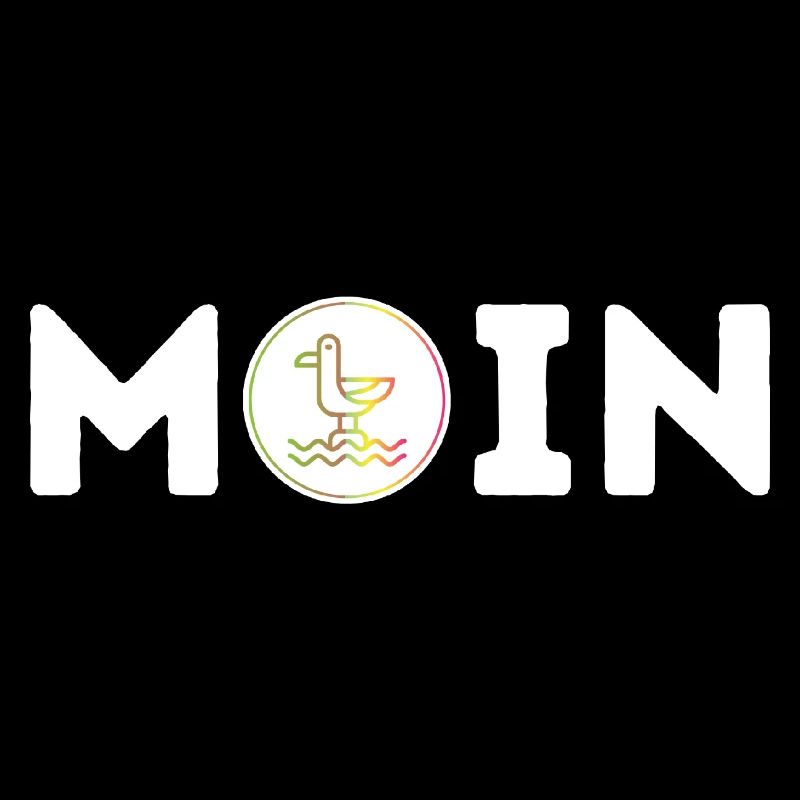 Moin mit Möwe S/W