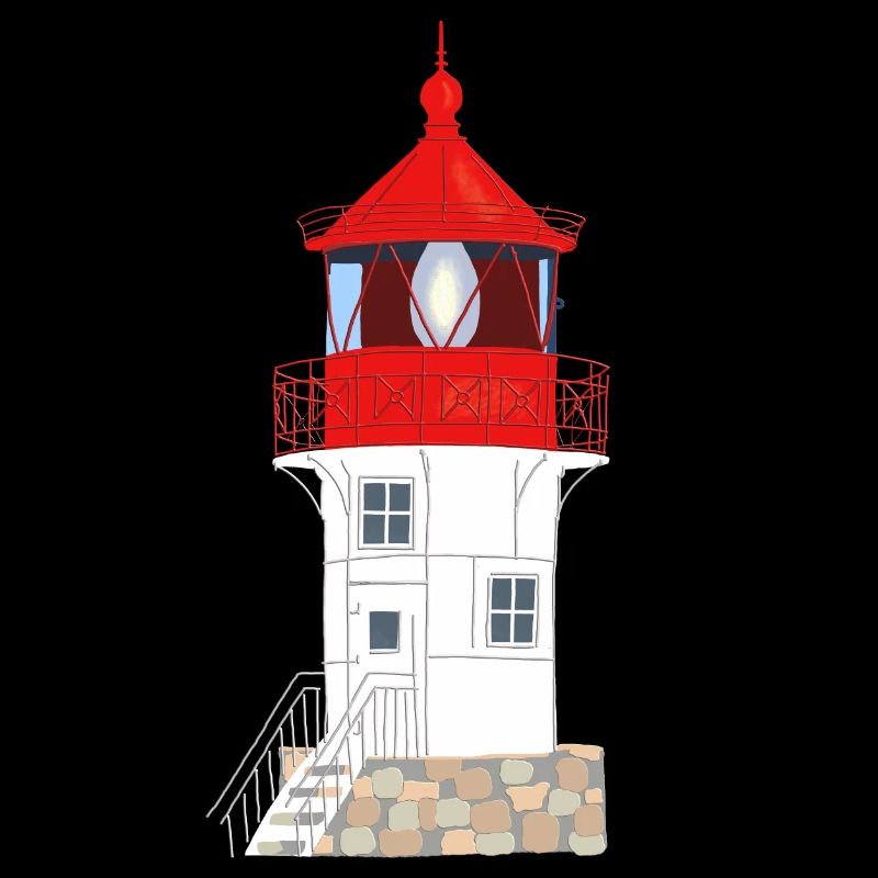 Île de Hiddensee, phare Gellen, pas de texte