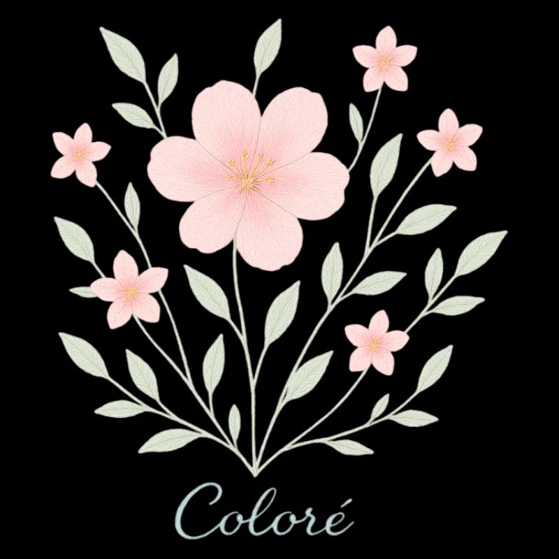 Illustration de fleurs de cerisier colorè