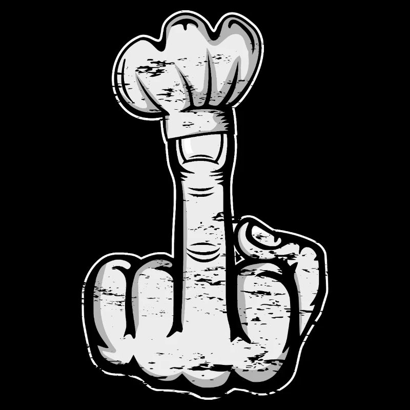 Middle Finger Stinky Finger Chef's Hat Design