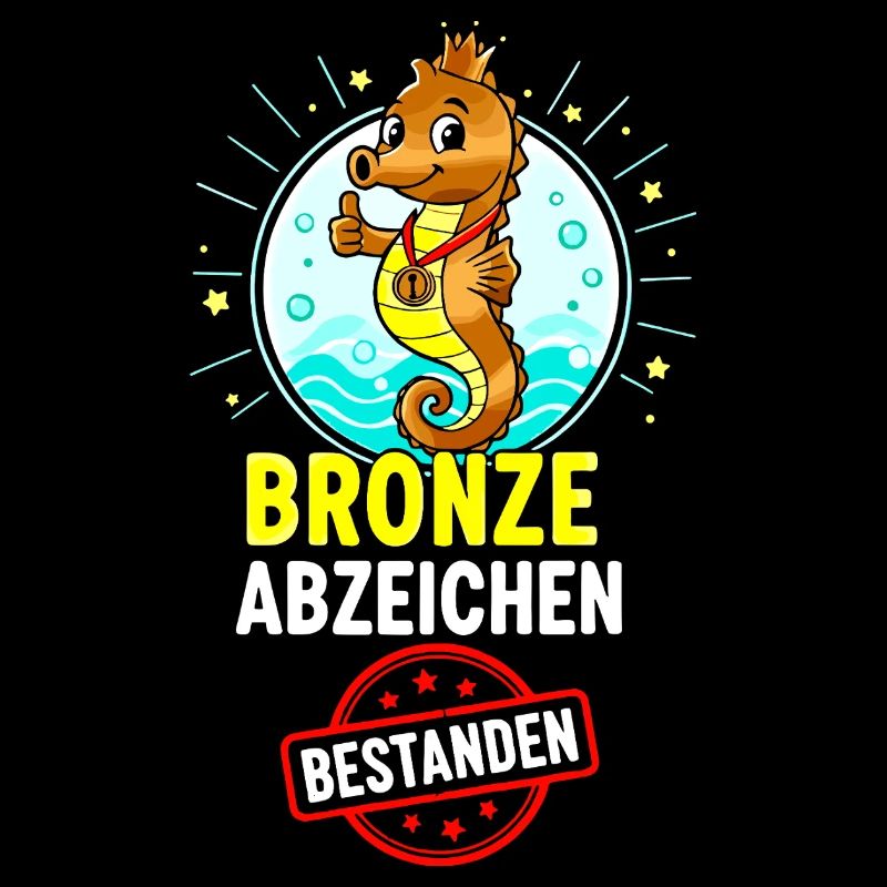 Bronze Seepferdchen Abzeichen 