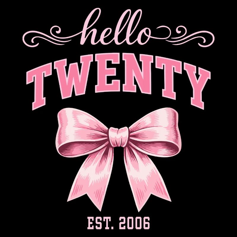 Hello Twenty 20 Ans Est 2006 Anniversaire Nœud