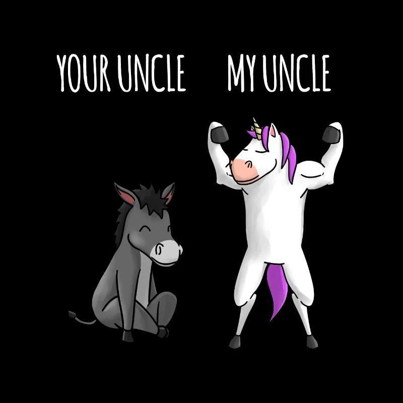 Dein Onkel Mein Onkel Esel Einhorn Geschenk EN