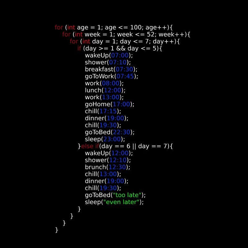 My Life -- Java Code