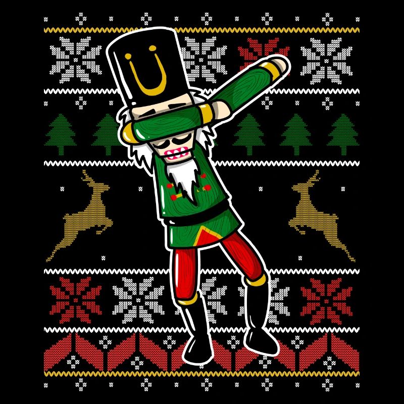 Dabbing Nussknacker - Dab Ugly Sweater Design