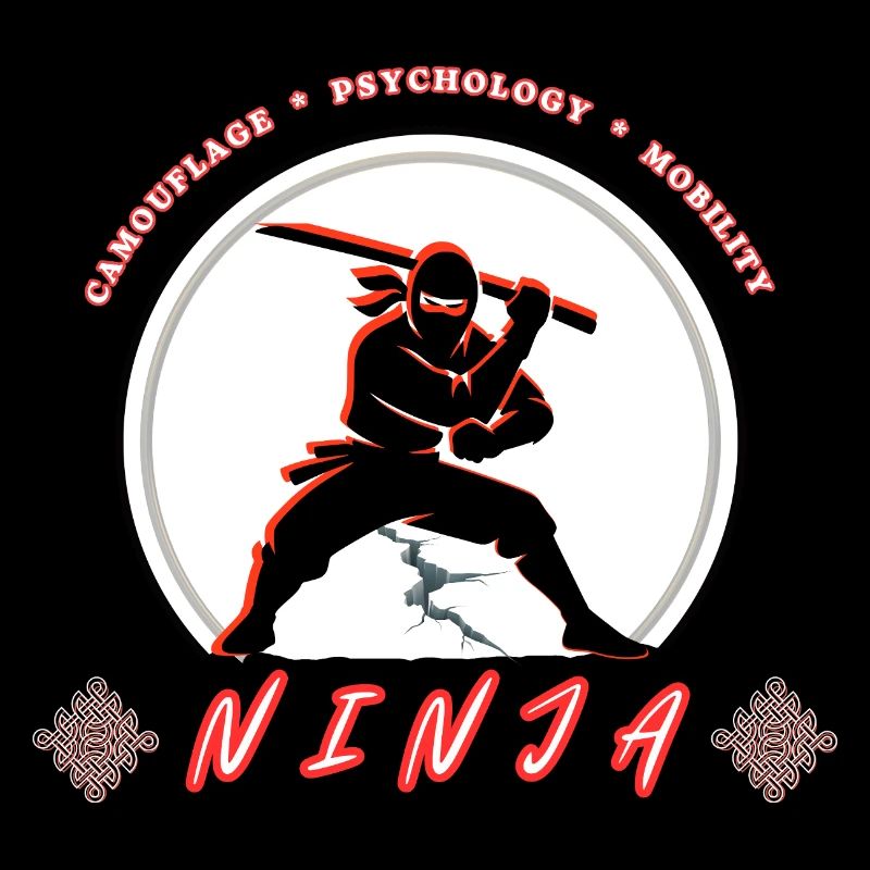 Ninja-Krieger-Emblem – Kampfsport-Design