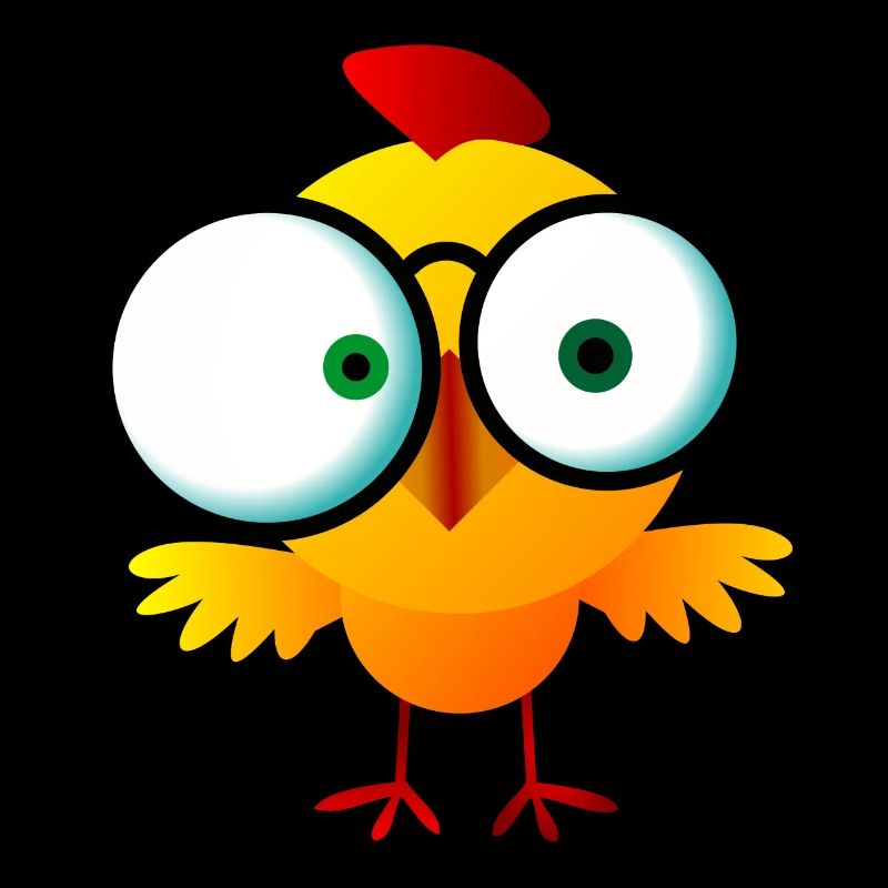 Crazy Chick mit Brille
