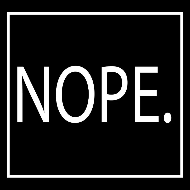 Schlichter "NOPE." Pullover