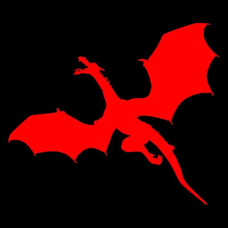 Red dragon motif