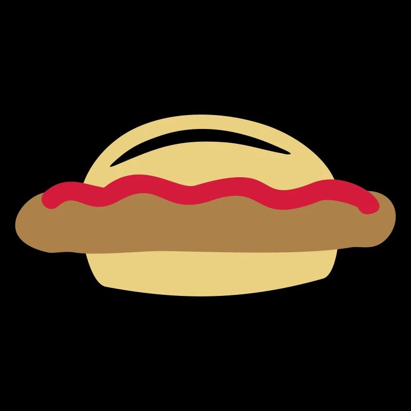 Bratwurst med bolle og sennep gave