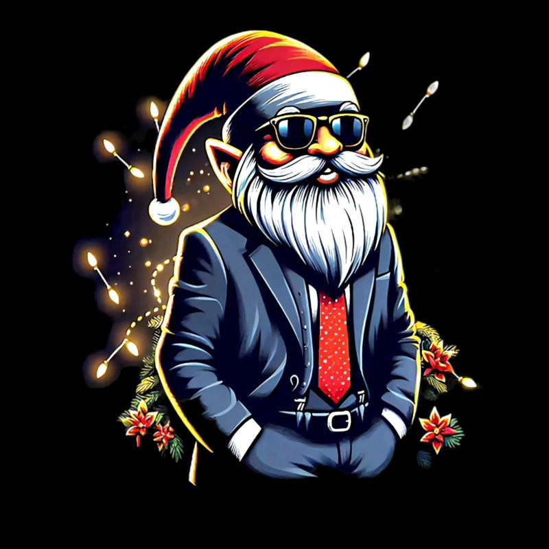 Chef Wichtel Gnome mit Lichterkette