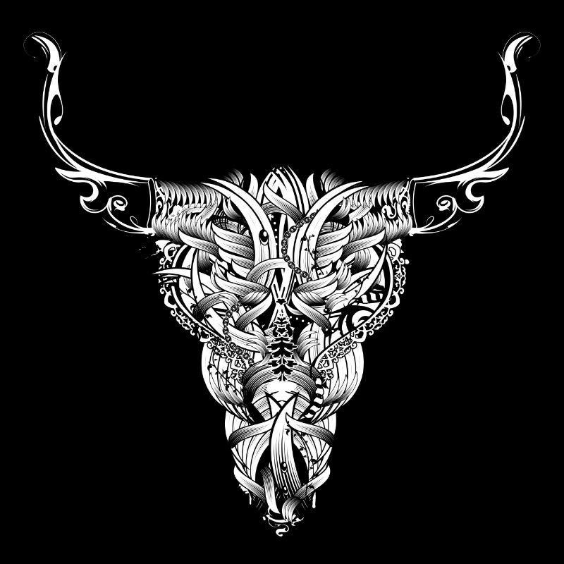 Head of a bull - White -