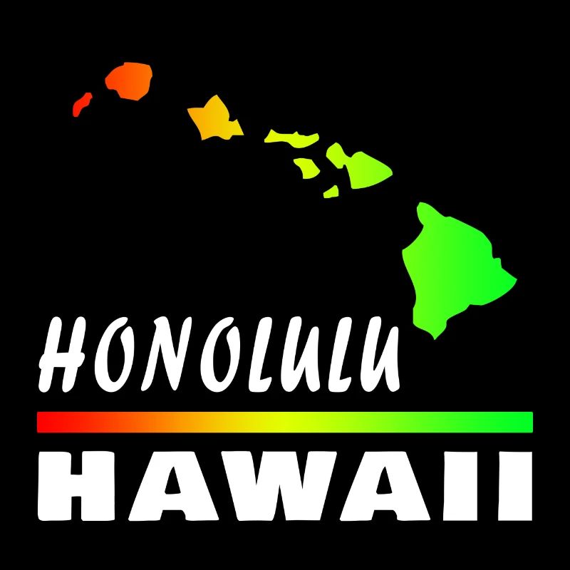 Hawaii Honolulu with Map / Gift Map