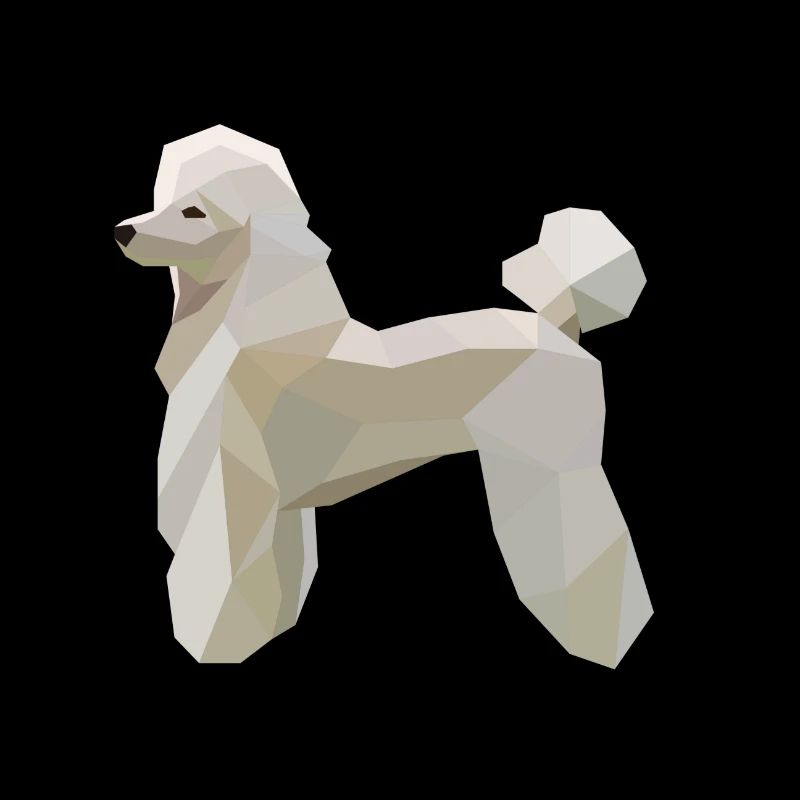 Low-Poly Pudel Hund