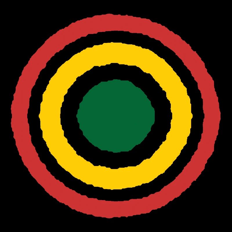 Conception abstraite de cercle Reggae concentrique