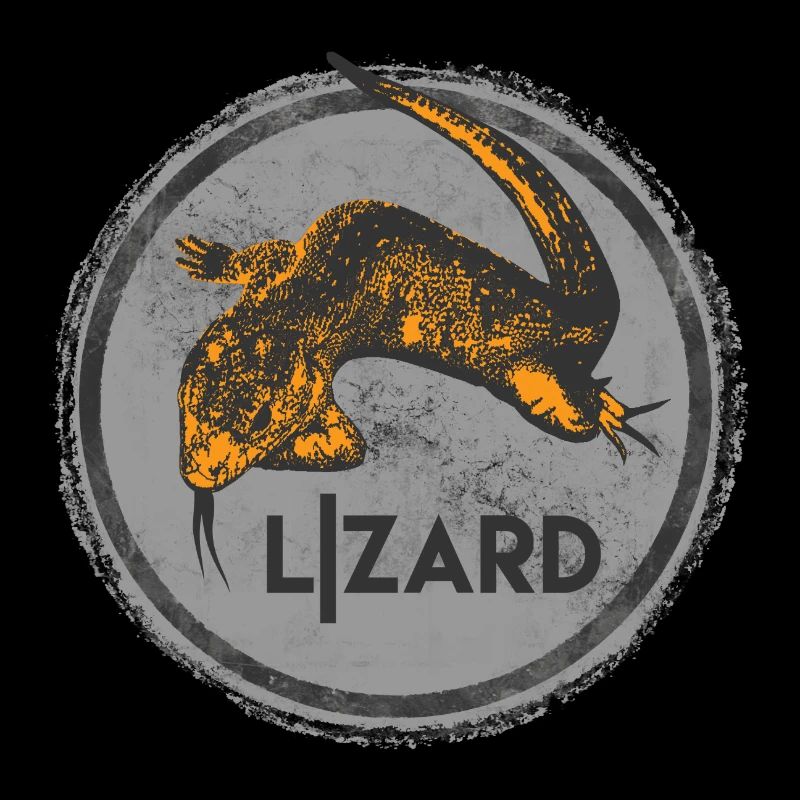 Impression d’illustration de lézard créatif
