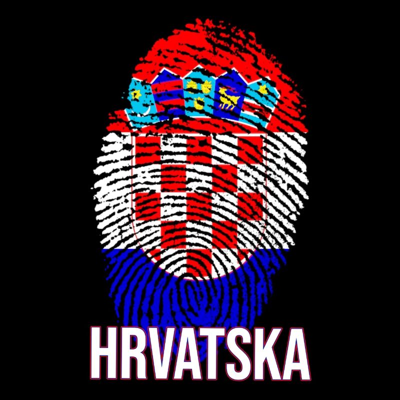 Conception HRVATSKA avec drapeau croate