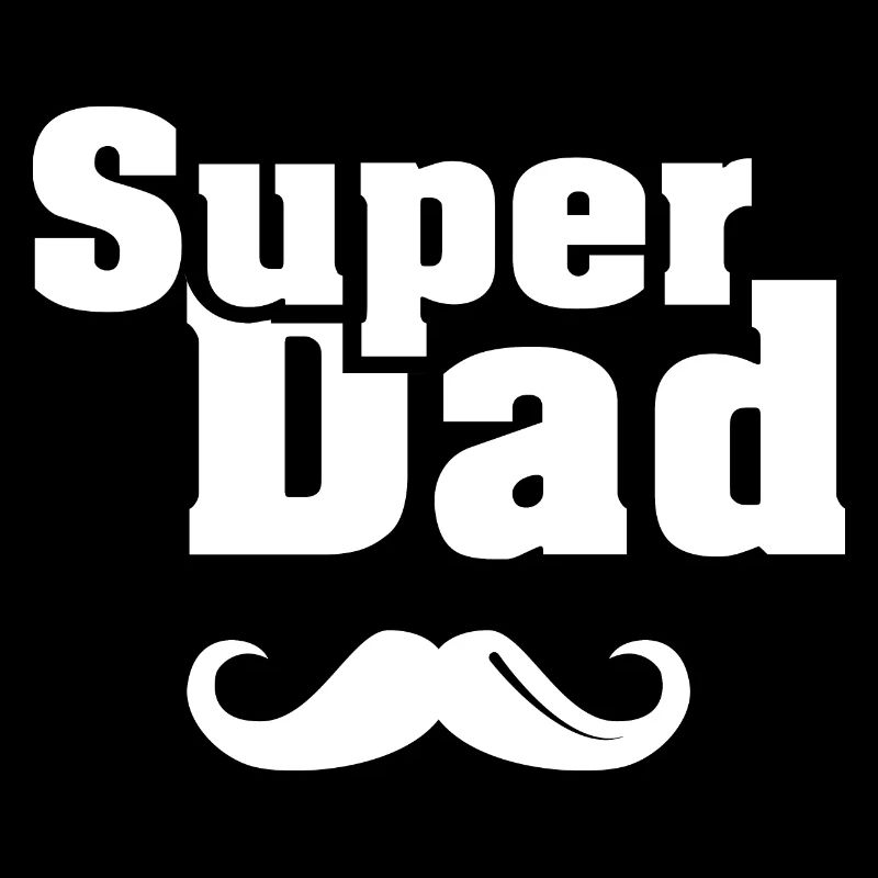 Super dad beard cool dad logo icon saying