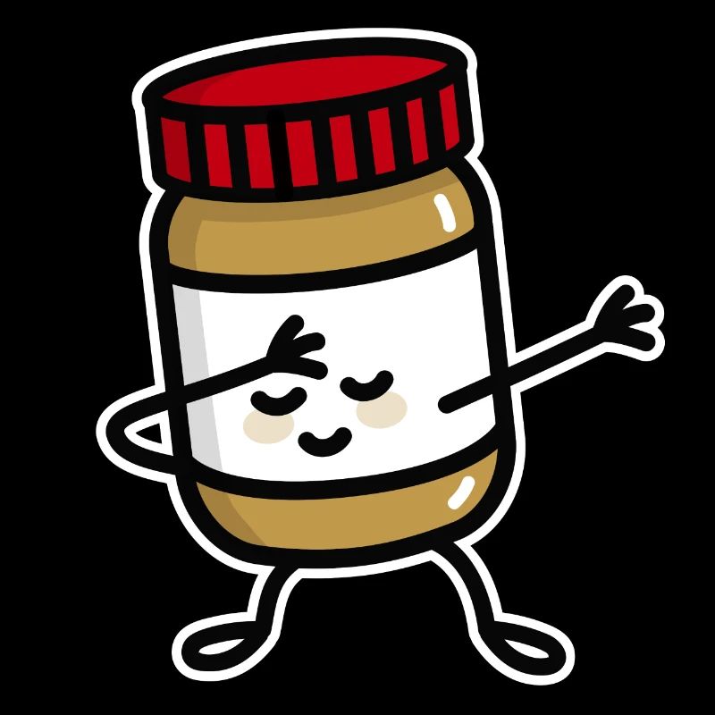 Dab Dabbing peanut butter jar