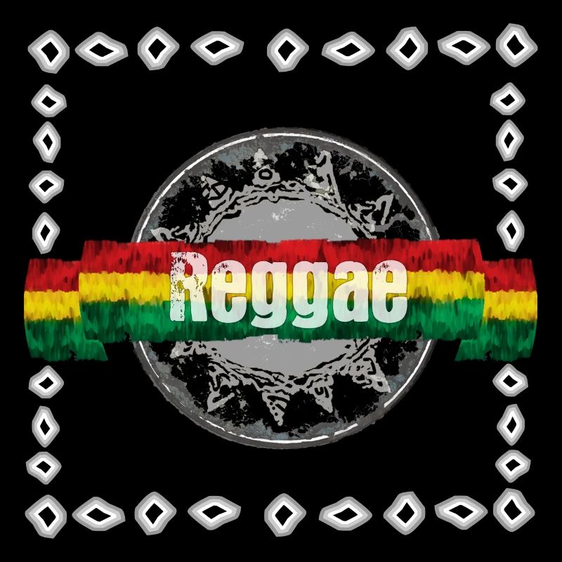Reggae Vintage Design with Afro Flag