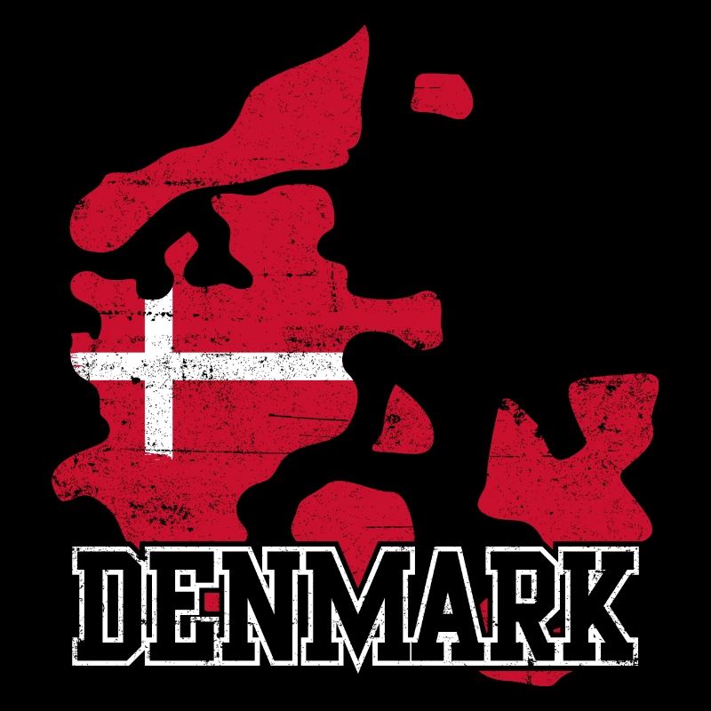 Denmark Map Nordic Cross
