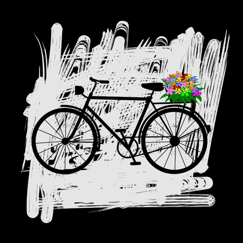 vélo fleurs cycliste