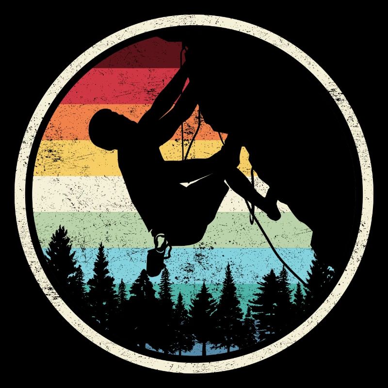 Rainbow Forest Climber Silhouette