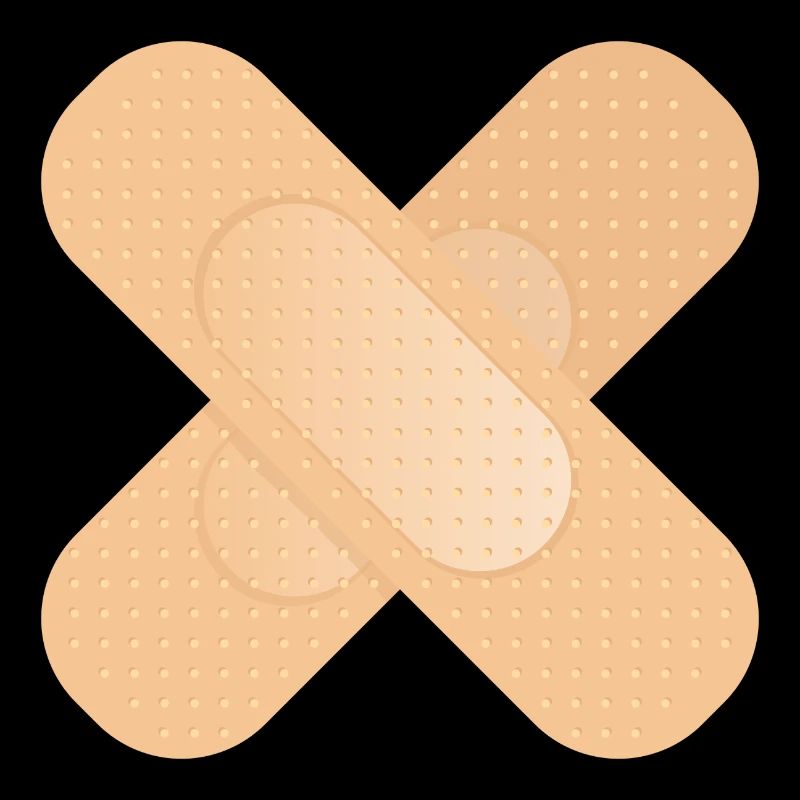 crossed sticking plaster as a design element