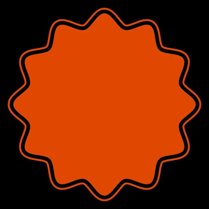 Emblema | Modulo | Angoli arrotondati a stella (vettoriale)