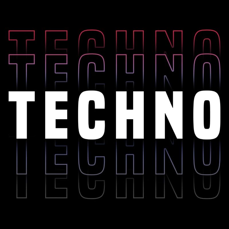 Futuristisches Techno-Design mit Neonfarben