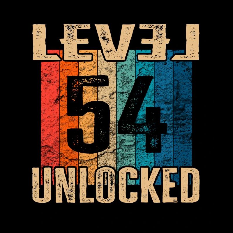 Urodziny Happy Birthday Level Unlocked 54 lata