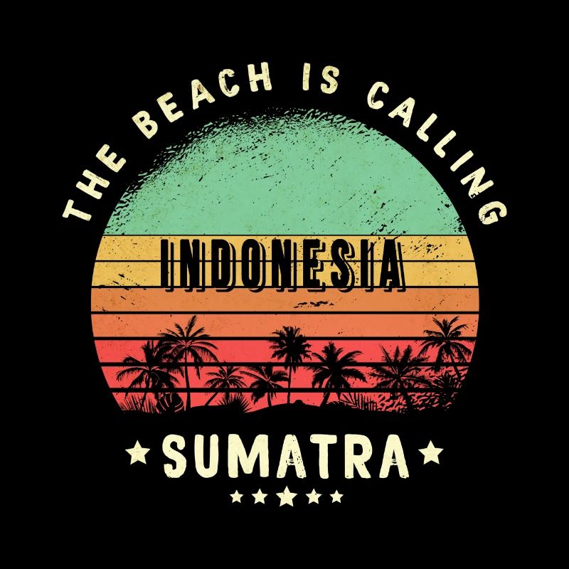 Conception de la plage de Sumatra en Indonésie