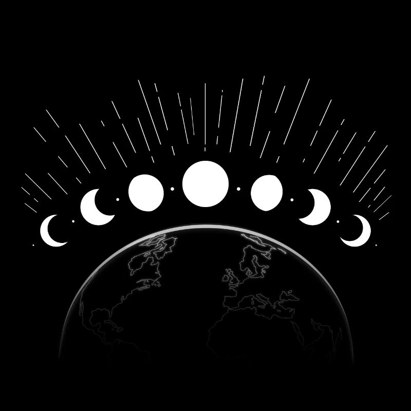 Mondbogen um die Erde