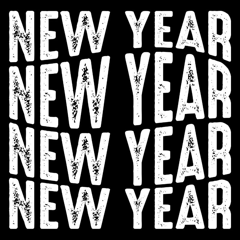 New Year Repeated Text Pattern