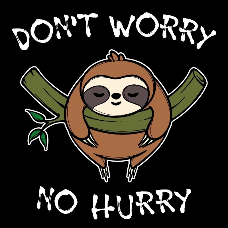 Lazy Animal Sloth Snailpace Statement Zoo