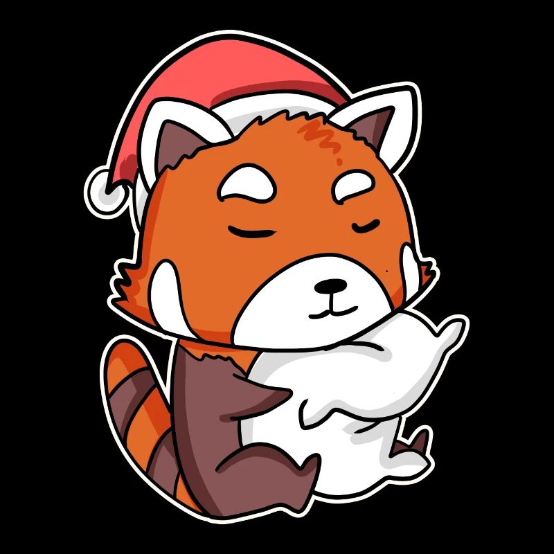 Panda roux Noël Sommeil Sommeil