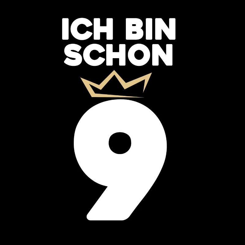 9 Geburtstag - 9 Jahre mit Krone