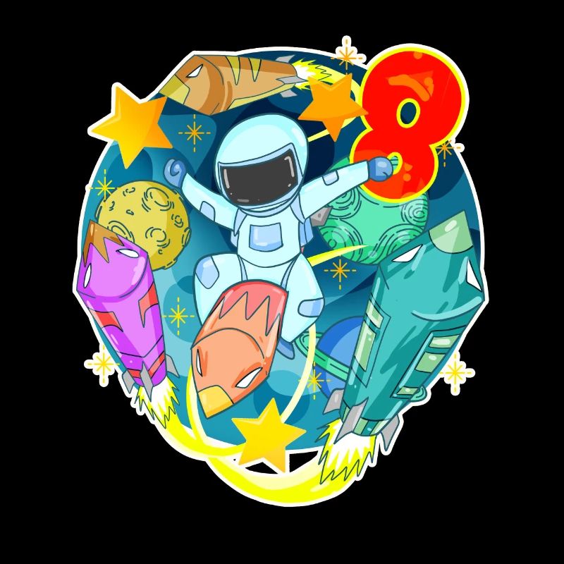 8e anniversaire 8 ans jeune astronaute de l’espace