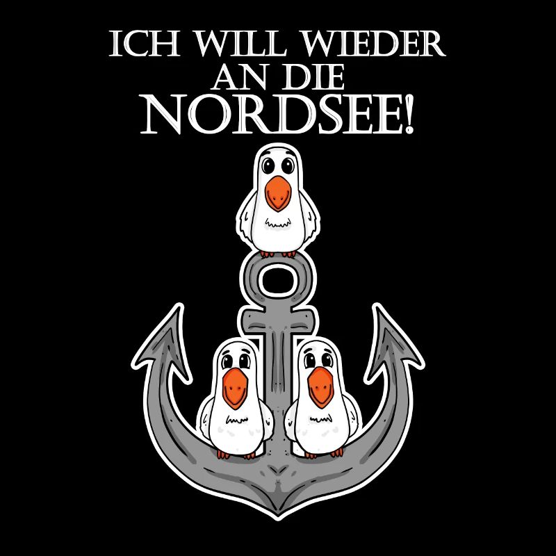 Nordsee Plattdeutsch Spruch Moin Möwe Anker