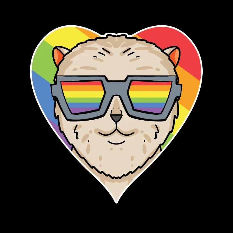 Regenbogen - Hund mit Brille - Zwergspitz