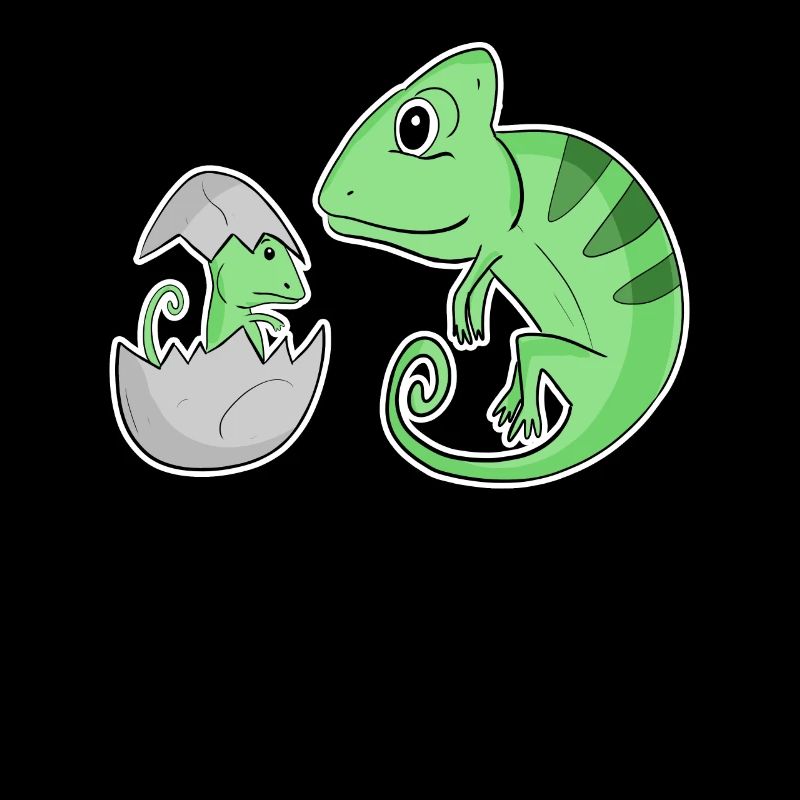 Kamelion Family - Camélion avec bébé - Kamelion