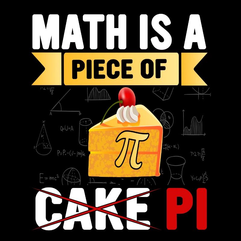 Math Pie Cake Illustration