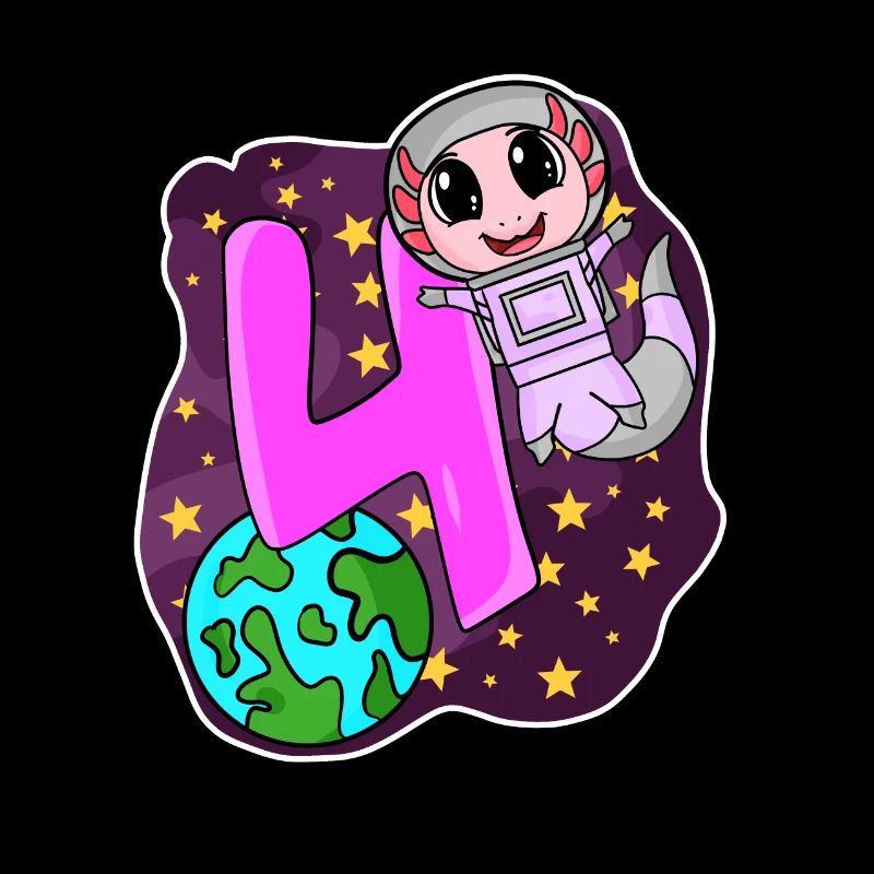 4e anniversaire - Cadeau de fille astronaute de 4 ans