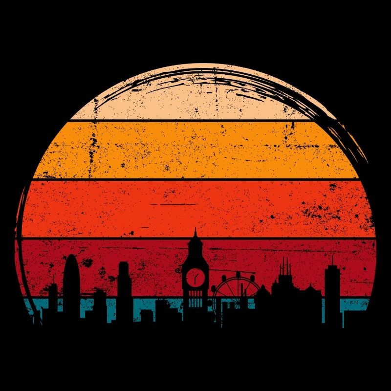 Cercle de la Skyline du Coucher de Soleil de Londres