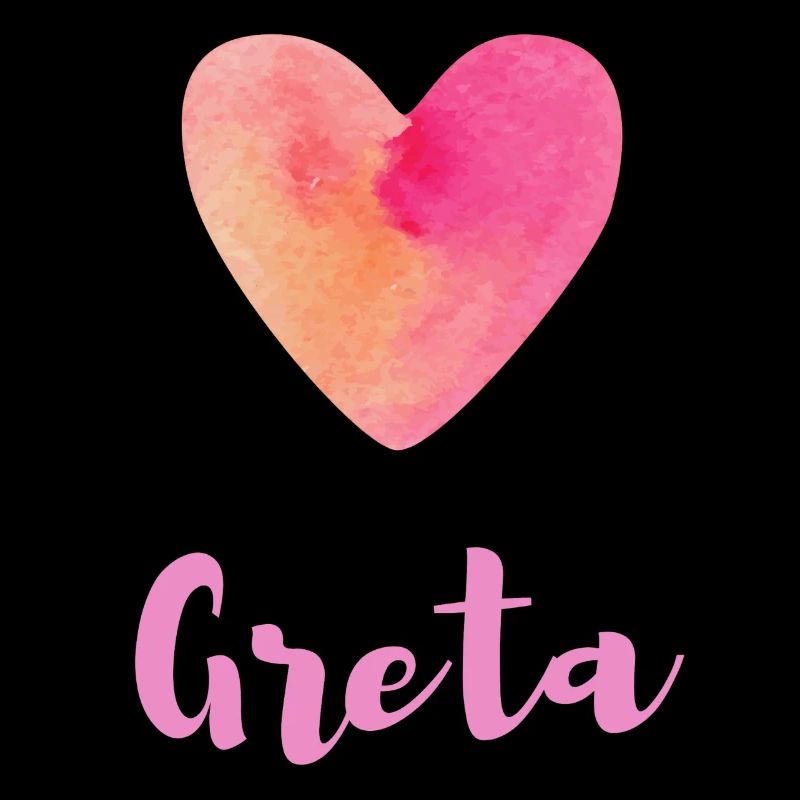 Greta Rosa Herz Mädchen Geschenk Outfit Shirt