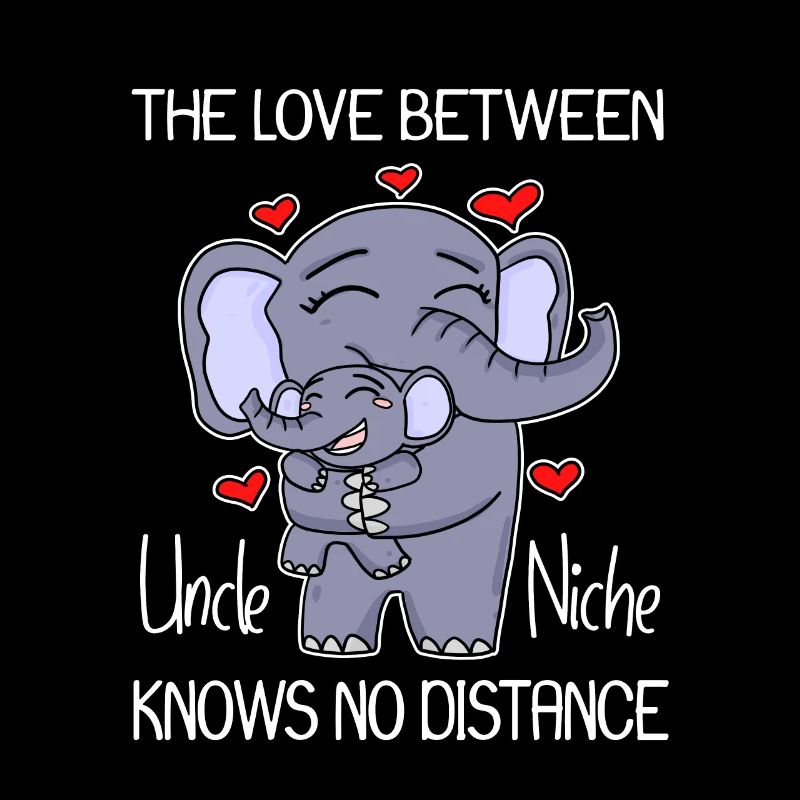 Uncle and niece Love elephant gift