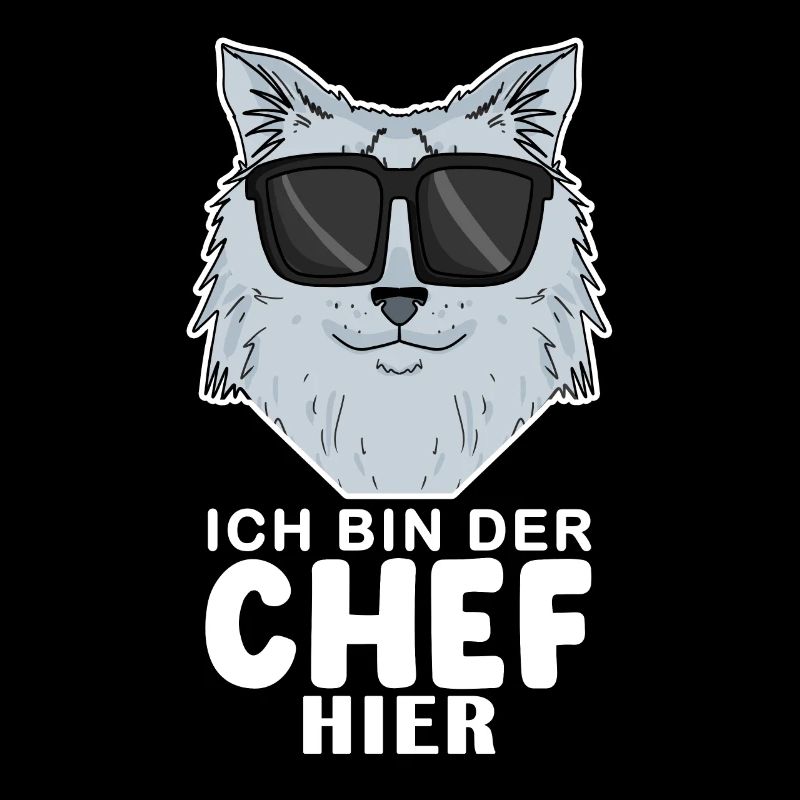 coole Katze - Sibirische Katze - Chef Spruch